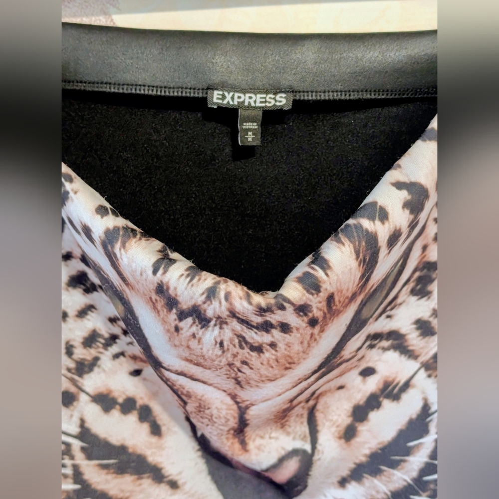 Express Leopard Face Mini Skirt Statement Animal … - image 4